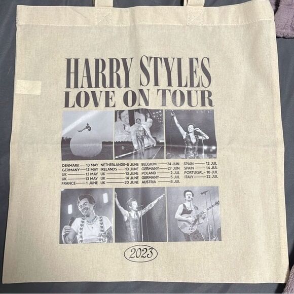 Harry Styles Love On Tour Canvas Tote Bag NEW - Picture 1 of 3